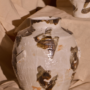 Glaze Strokes Vase - Wide
