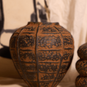 Oxidized Turnip Vase